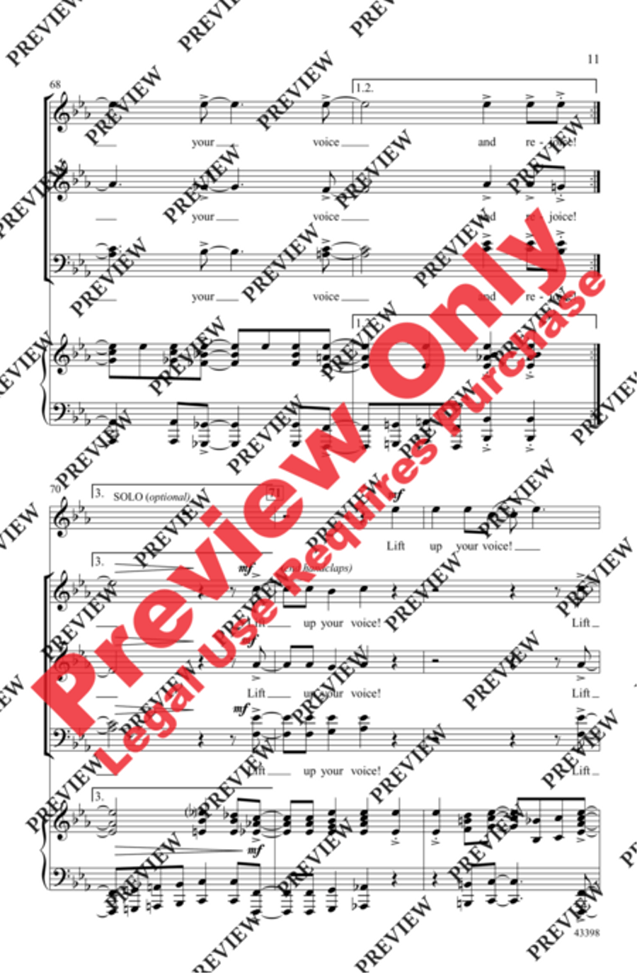 Lift Up Your Voice! 4-Part scores gallery preview page 10