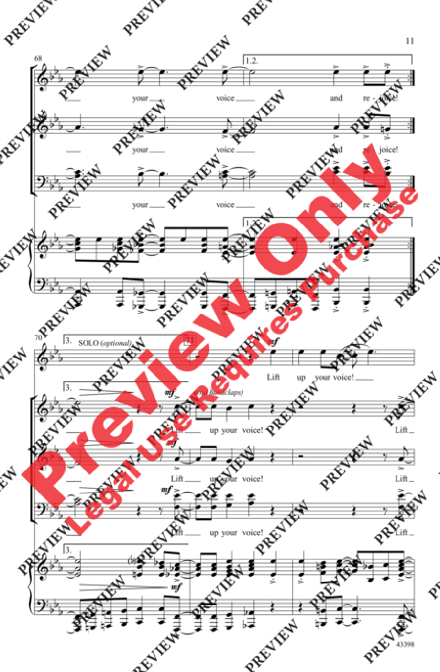 Lift Up Your Voice! Lift Up Your Voice! 4-Part scores gallery preview page 10