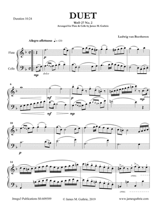 Beethoven: Duet WoO 27 No. 2 for Flute & Cello