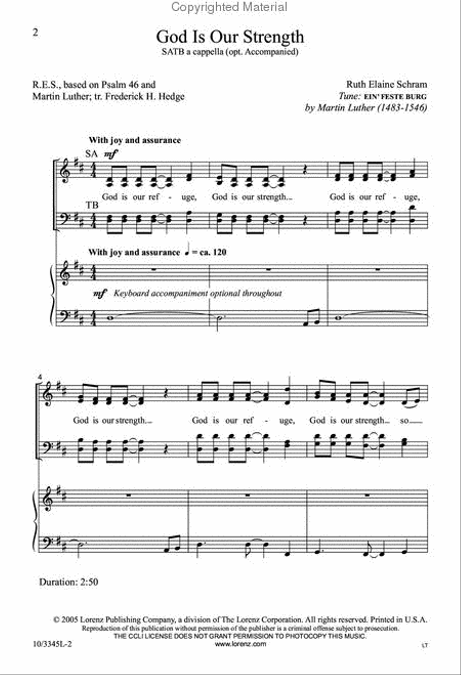 God Is Our Strength 4-Part scores gallery preview page 2