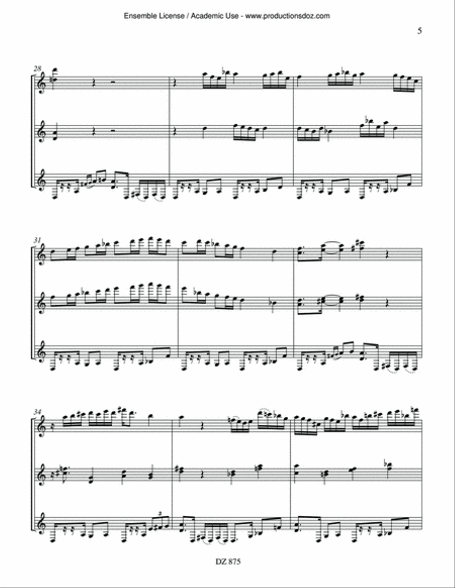 Tango égyptien Guitar Ensemble scores gallery preview page 5