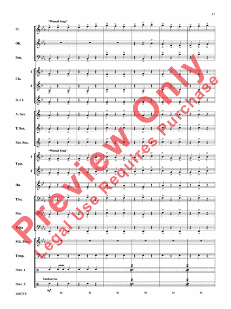 Suite of Carols, Selections from Concert Band scores gallery preview page 18