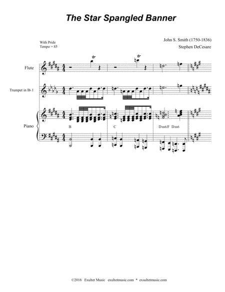 The Star Spangled Banner (for Brass Quartet and Piano) image number null