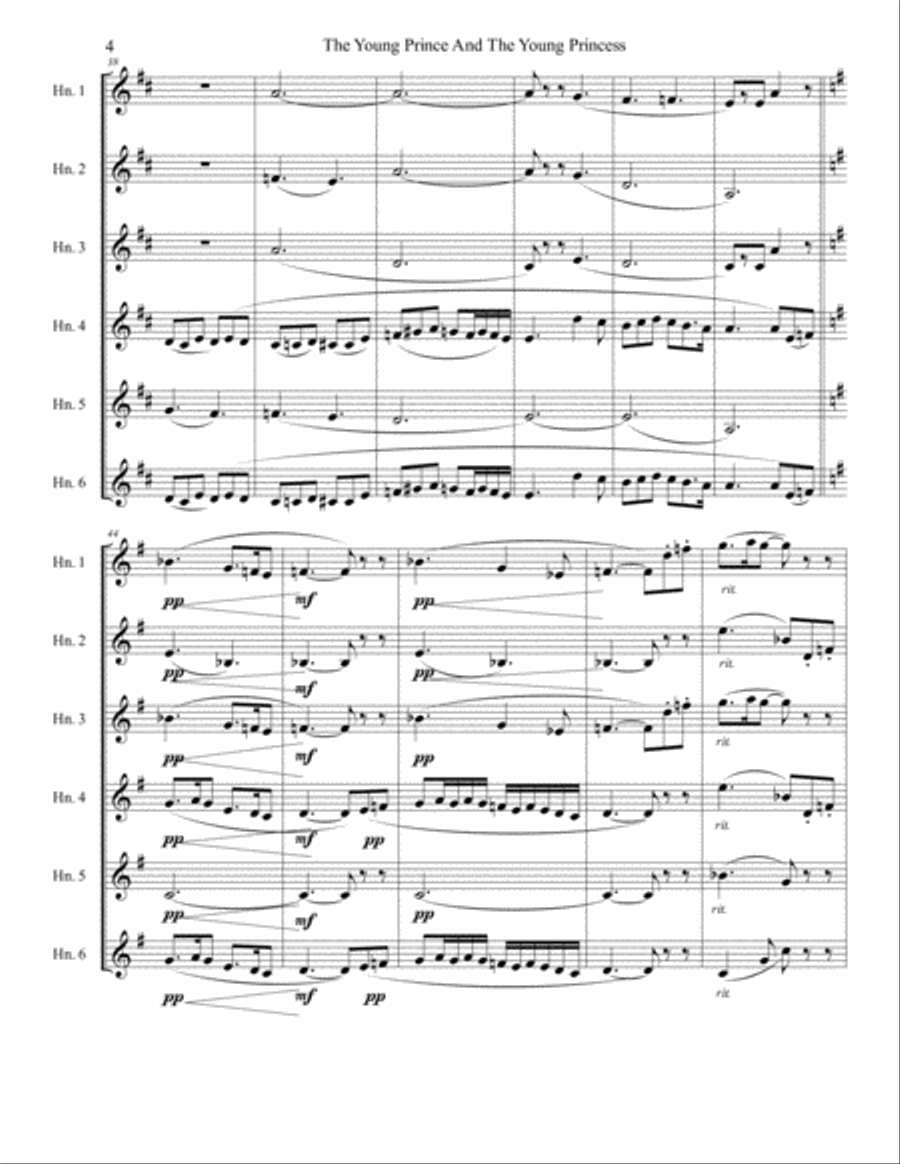 The Young Prince and The Young Princess (from Scheherazade) Brass Ensemble scores gallery preview page 6