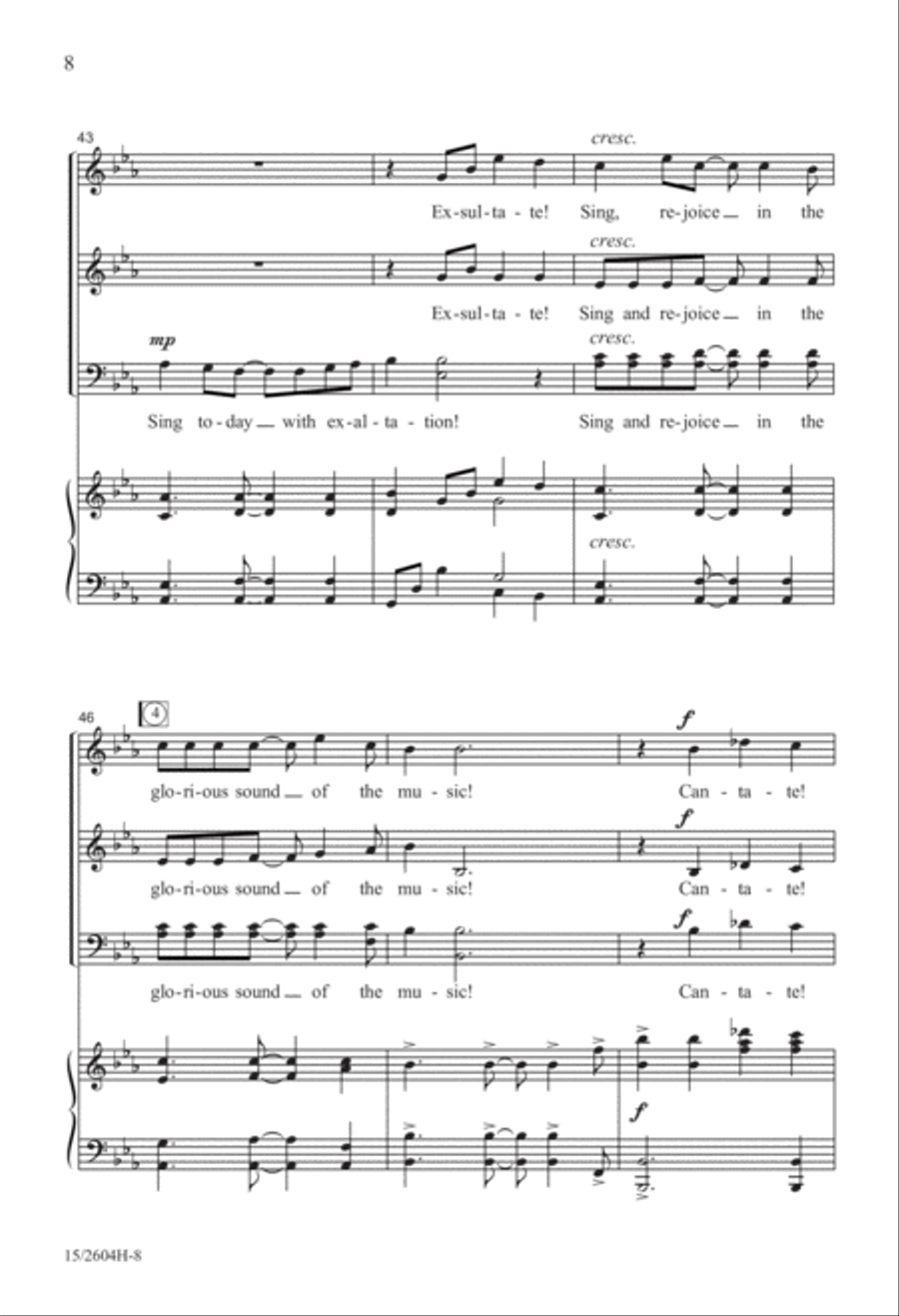Cantate Hodie! (Sing Today) 4-Part scores gallery preview page 9
