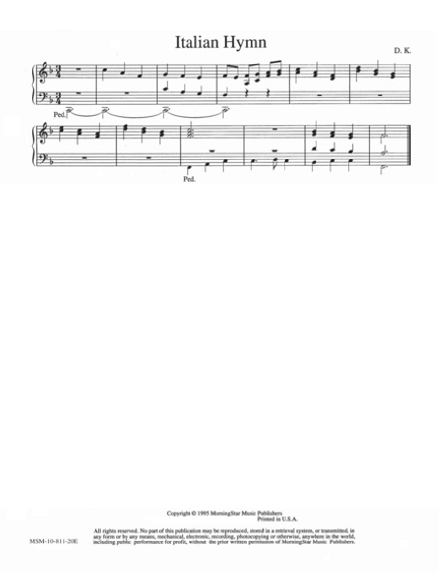 Italian Hymn Organ scores gallery preview page 1
