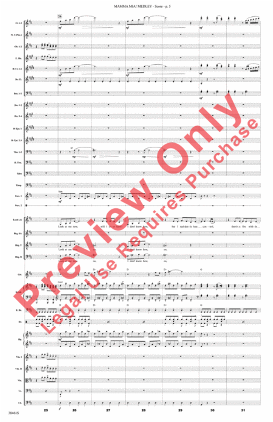 Mamma Mia! Medley Mamma Mia! Medley Full Orchestra scores gallery preview page 6