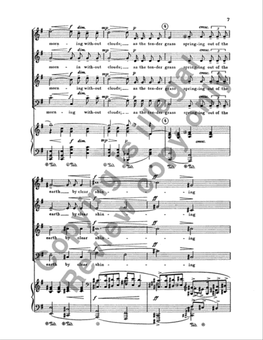 The Last Words of David (Choral Score) 4-Part scores gallery preview page 6