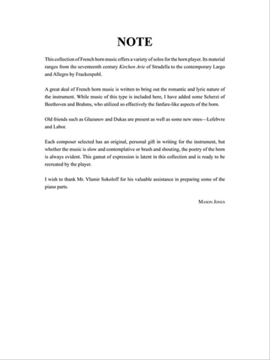 Solos for the Horn Player Piano Accompaniment scores gallery preview page 4
