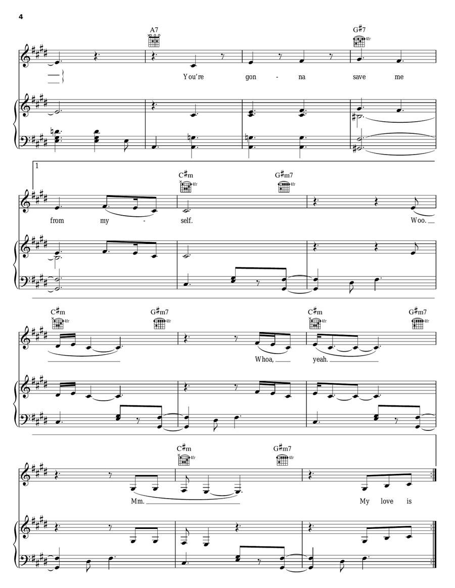 Save Me From Myself Piano, Vocal, Guitar scores gallery preview page 4