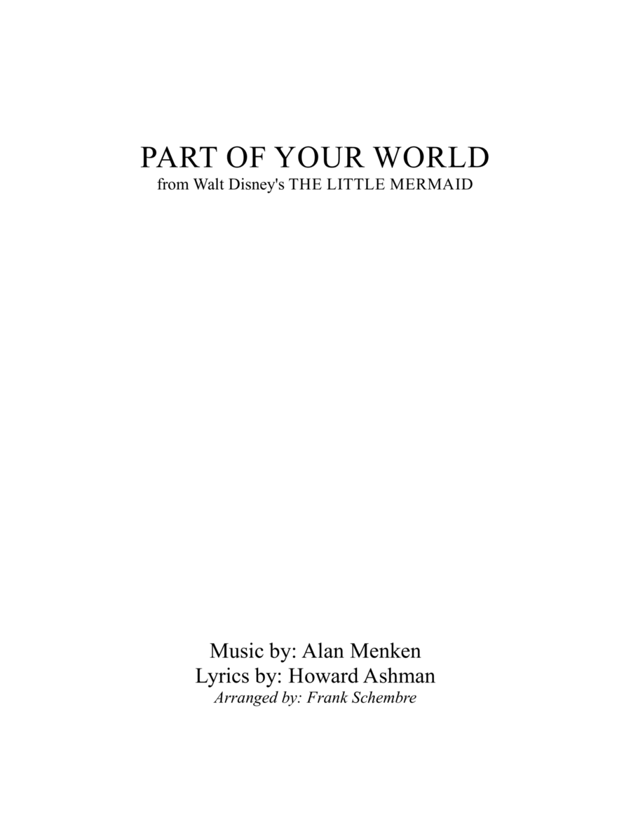Part Of Your World Part Of Your World Voice scores gallery preview page 1