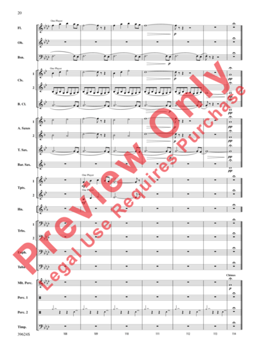 Cradle Hymn Concert Band scores gallery preview page 21