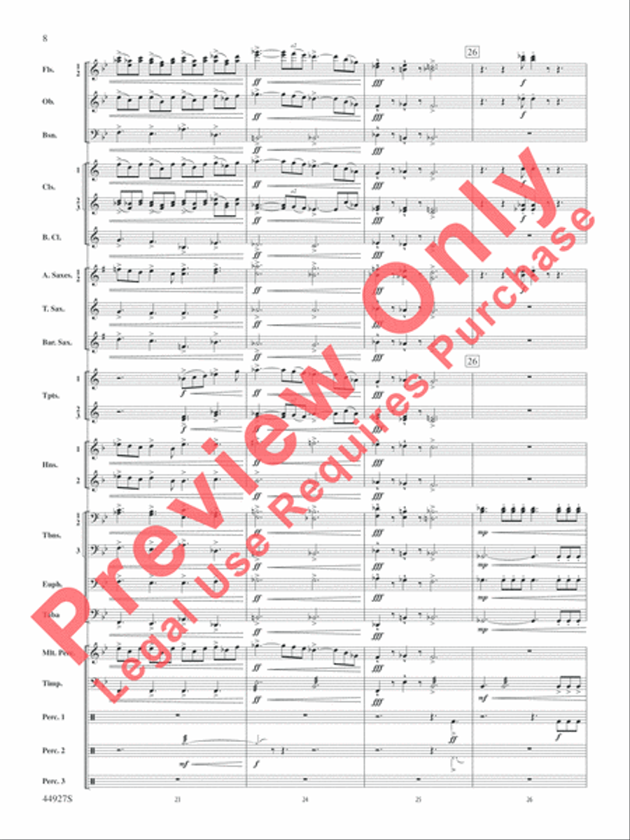 At the Movies with John Williams Concert Band scores gallery preview page 33