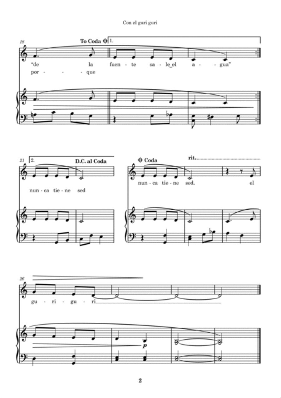 Con el guri guri Voice scores gallery preview page 2