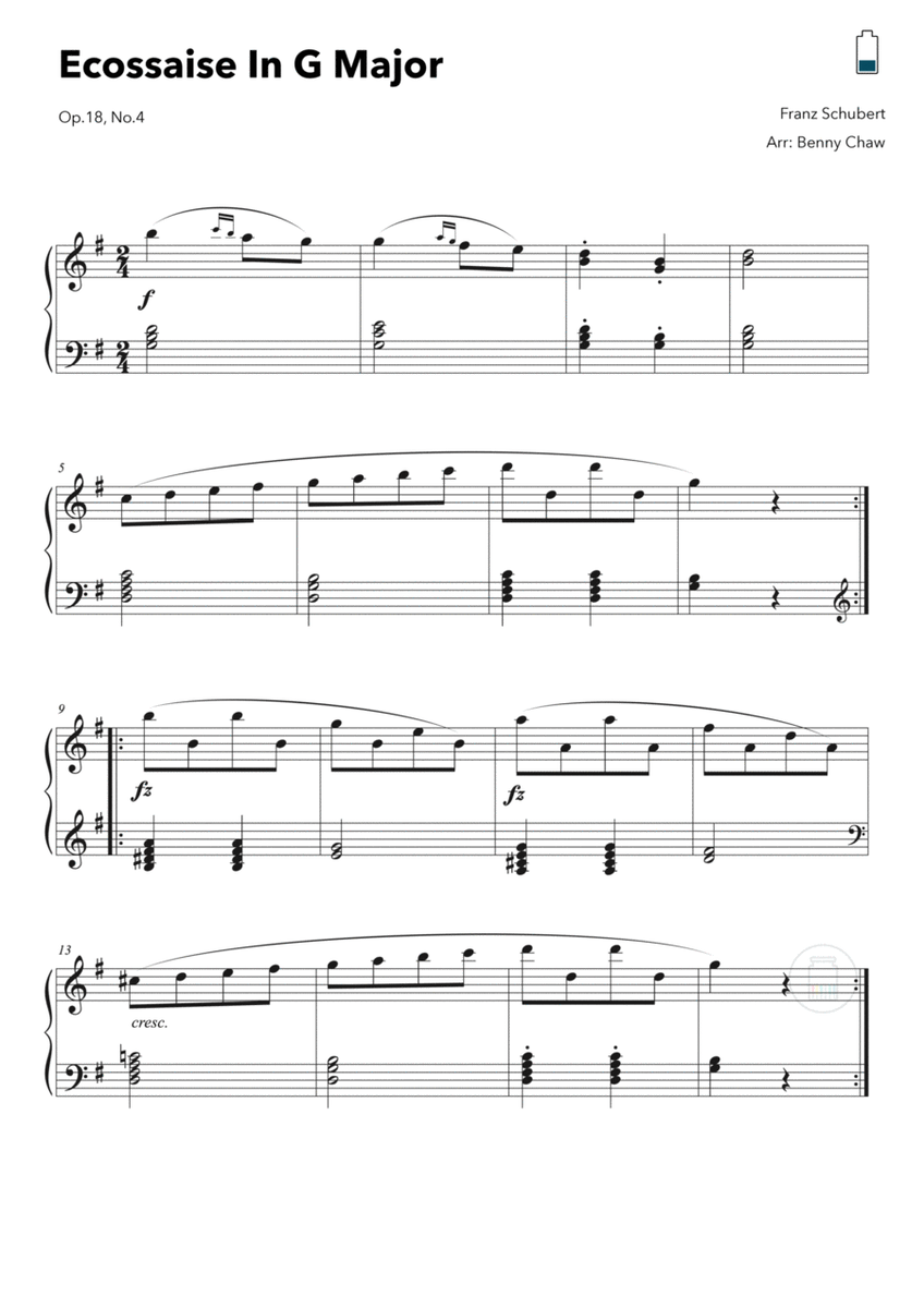 Ecossaise In G Major Op.18, No.4