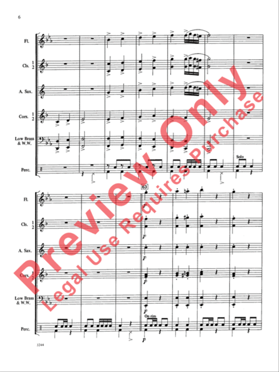 Prime-Time March Prime-Time March Concert Band scores gallery preview page 7