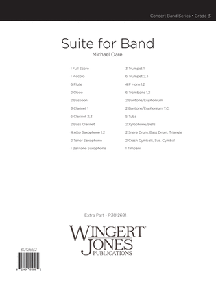 Book cover for Suite For Band - Full Score
