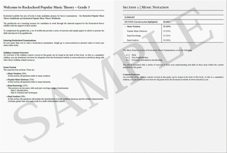 Rockschool: Popular Music Theory Workbook Grade 3