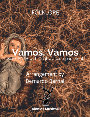 Book cover for Vamos, Vamos - Solo, SATB with cuatro accompaniment