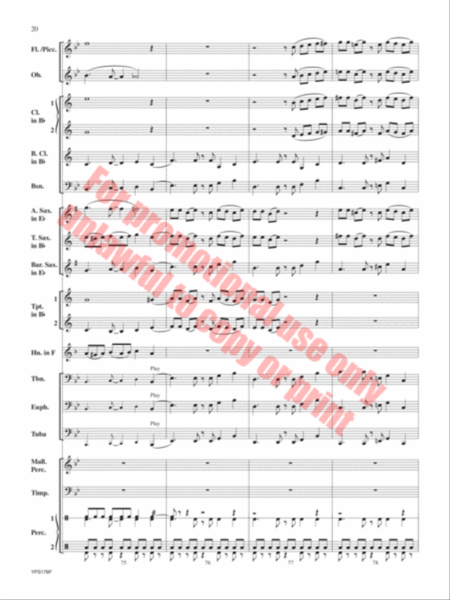 Cinco de Corazones Concert Band scores gallery preview page 21