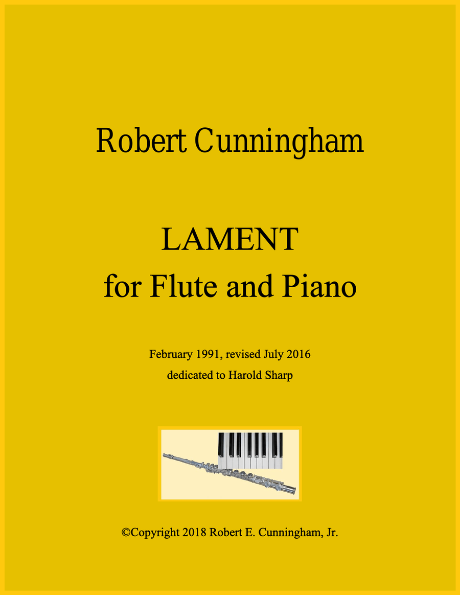 Lament for Flute and Piano Flute Solo scores gallery preview page 1