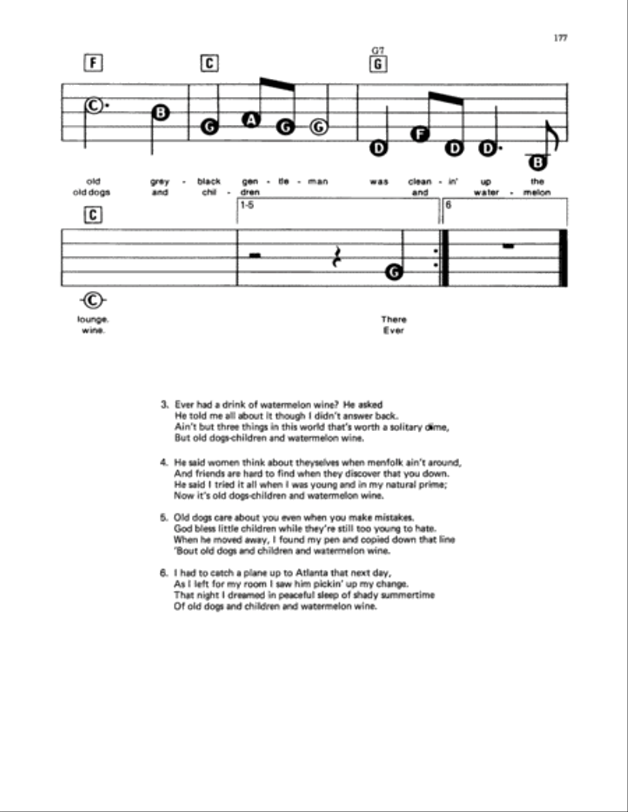 Old Dogs, Children And Watermelon Wine Electronic Keyboard scores gallery preview page 2