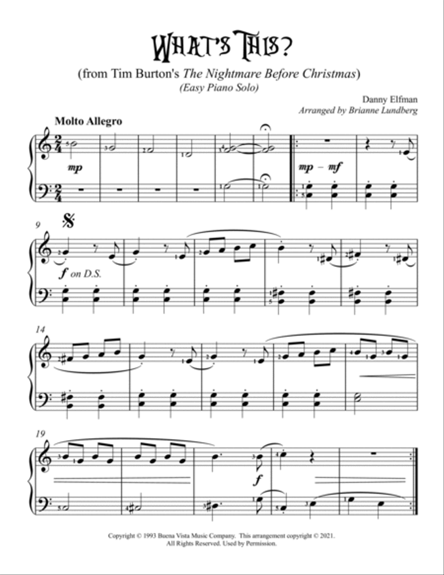 What's This? Easy Piano scores gallery preview page 2