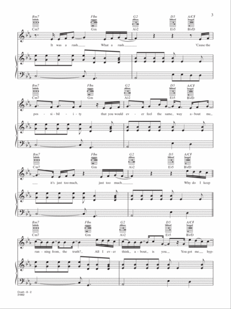 Crush Piano, Vocal, Guitar scores gallery preview page 2