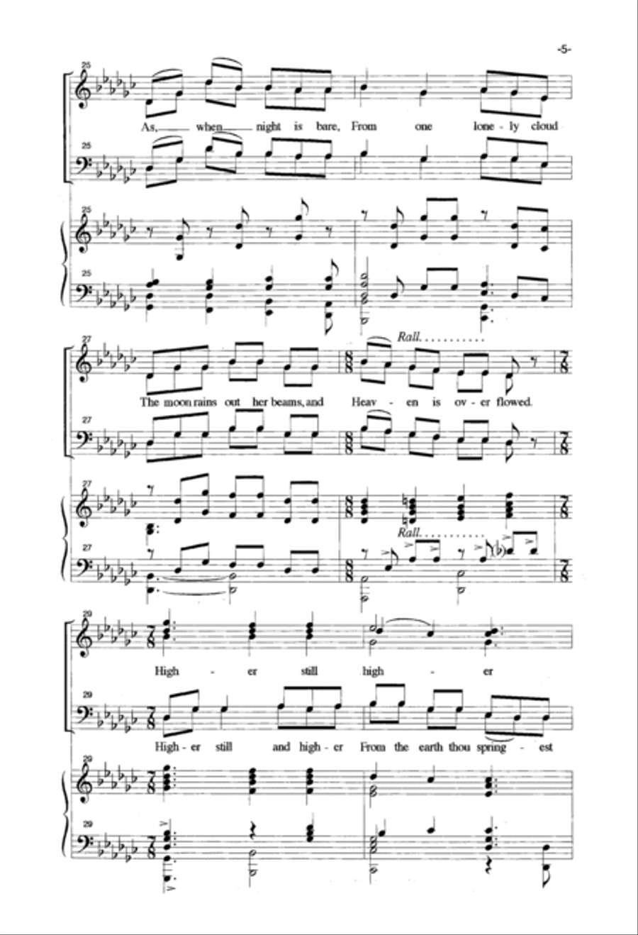 Hail To Thee, Blithe Spirit 4-Part scores gallery preview page 5