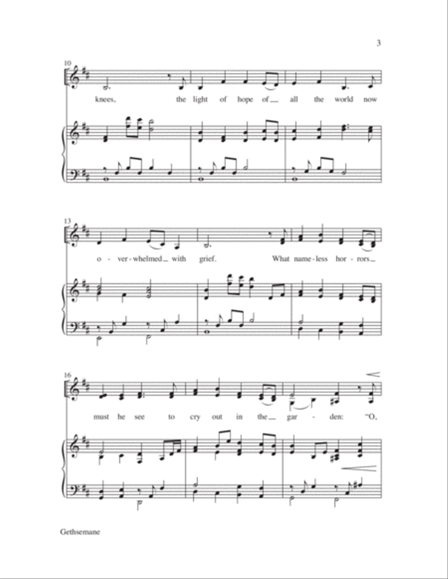 Gethsemane with The Power of the Cross 4-Part scores gallery preview page 3