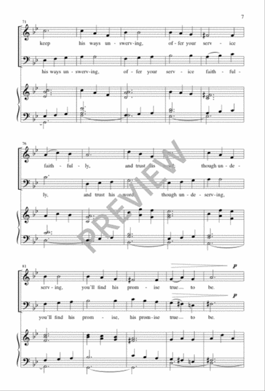 If You but Trust in God If You but Trust in God 2-Part scores gallery preview page 7