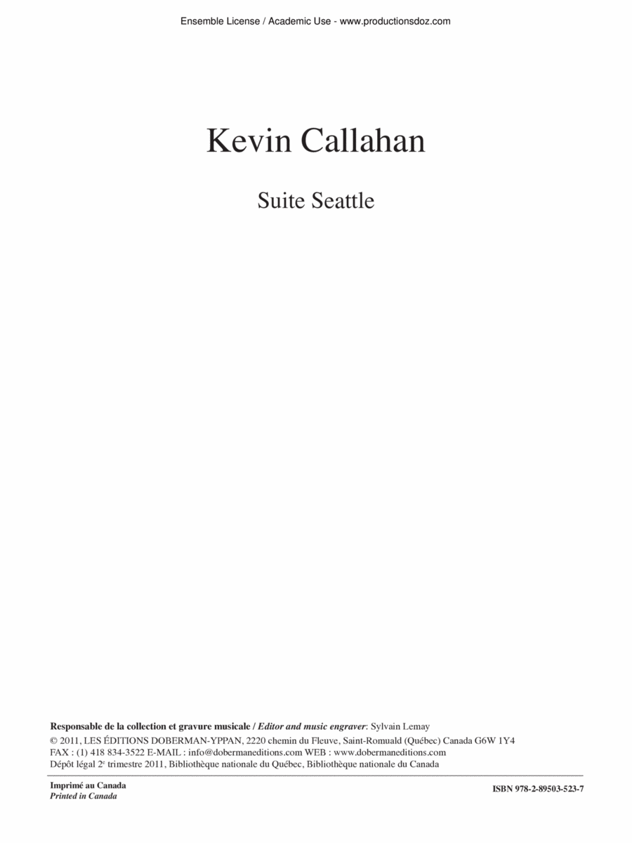 Suite Seattle Guitar Ensemble scores gallery preview page 1