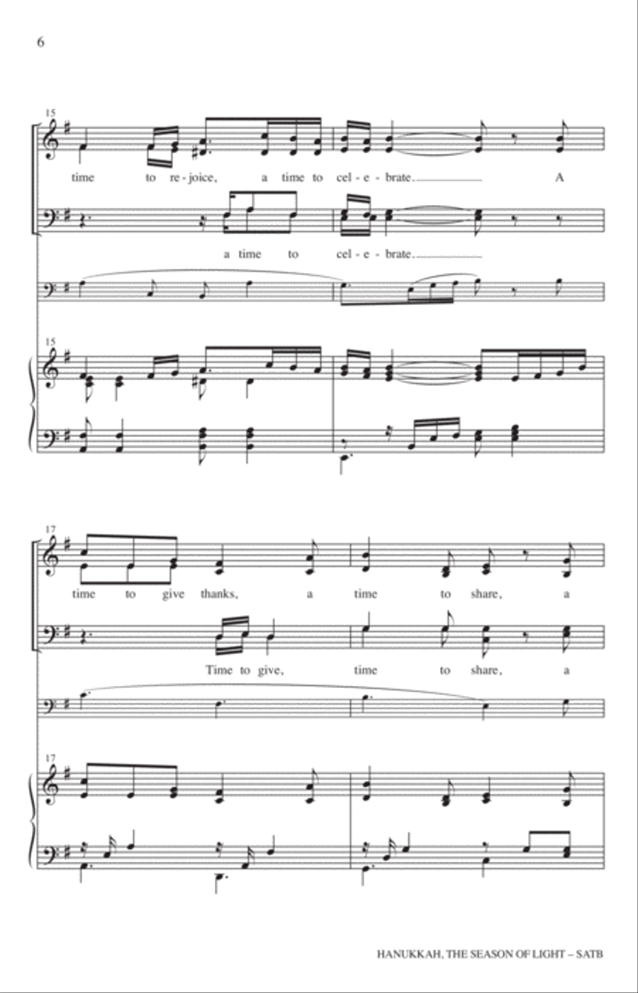 Hanukkah, The Season Of Light 4-Part scores gallery preview page 4