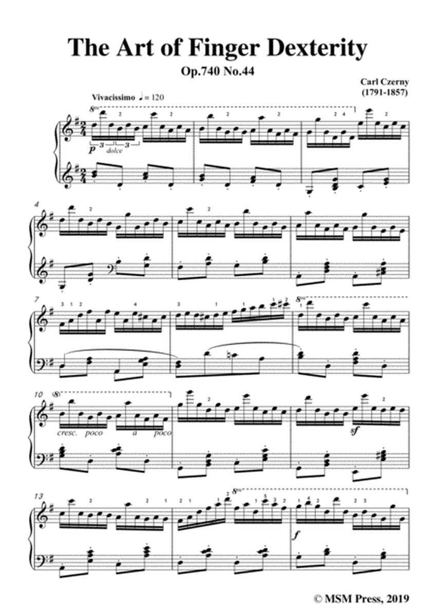 Czerny-The Art of Finger Dexterity,Op.740 No.44,for Piano image number null
