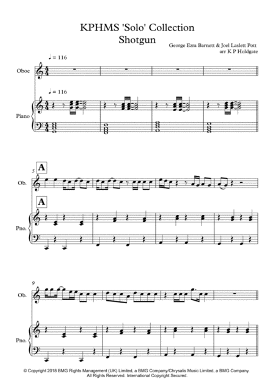 Shotgun Piano scores gallery preview page 1