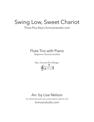 Swing Low, Sweet Chariot - Flute Trio with Piano Accompaniment