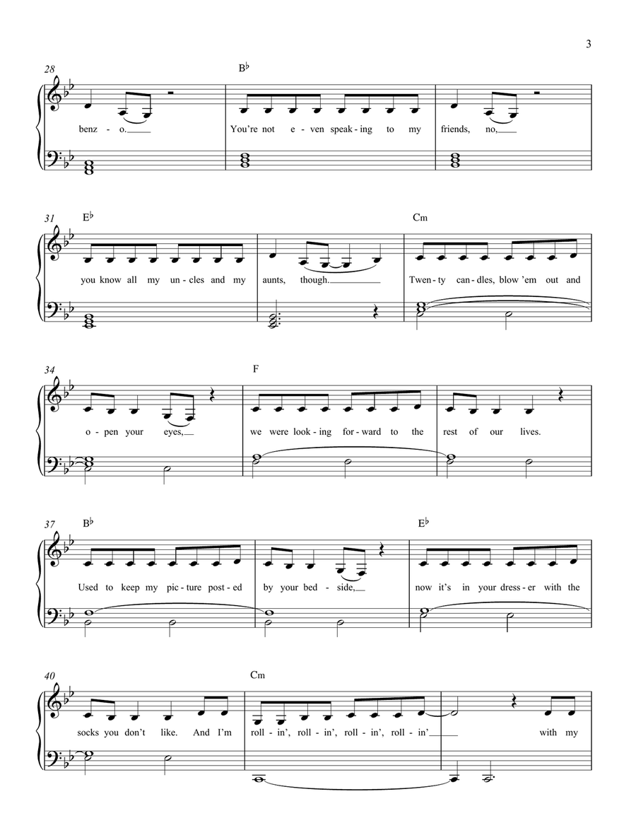 Better Now Easy Piano scores gallery preview page 3