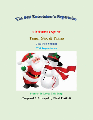 "Christmas Spirit"-Piano Background for Tenor Sax and Piano (with Improvisation)-Video