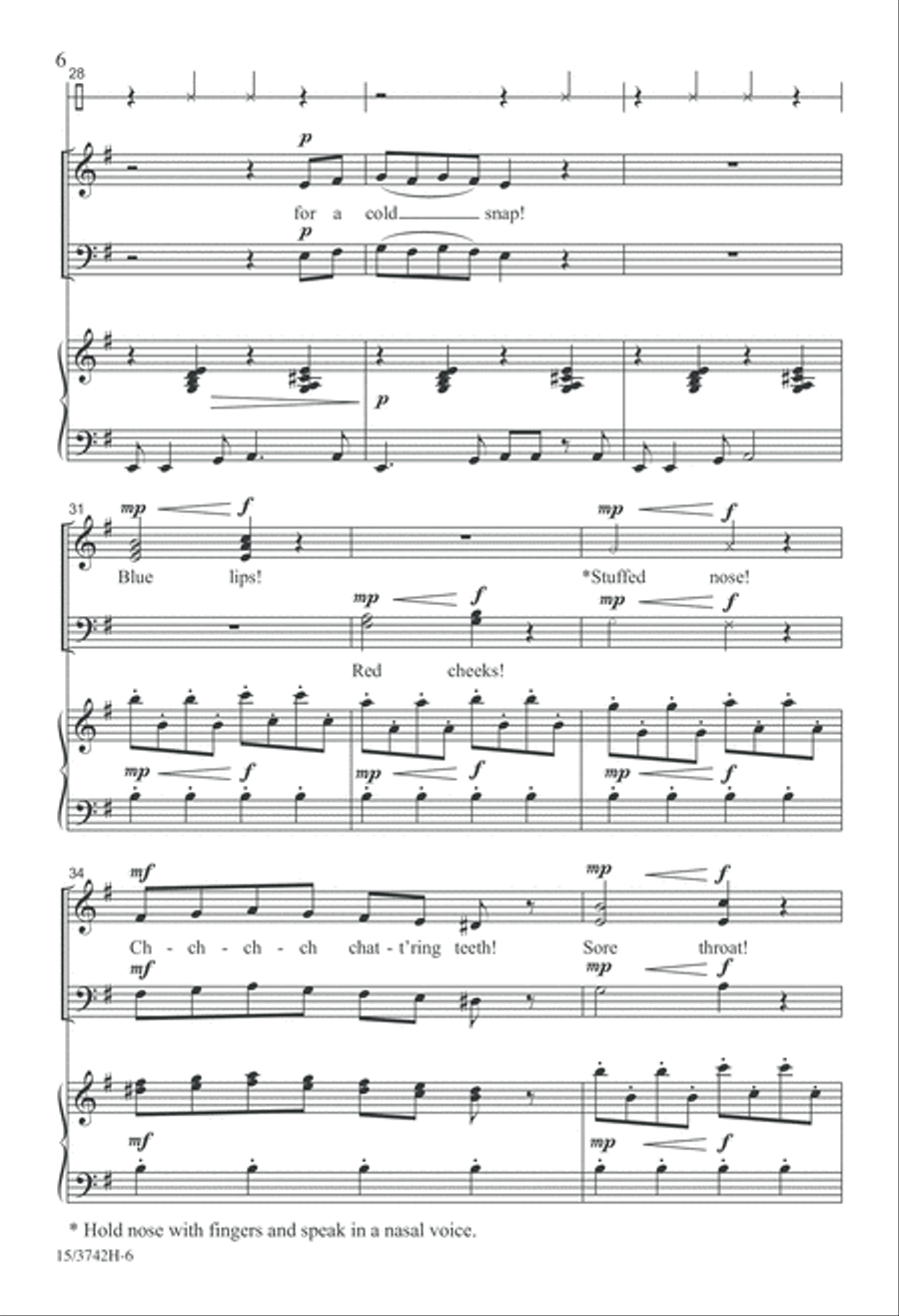 Cold Snap 4-Part scores gallery preview page 6