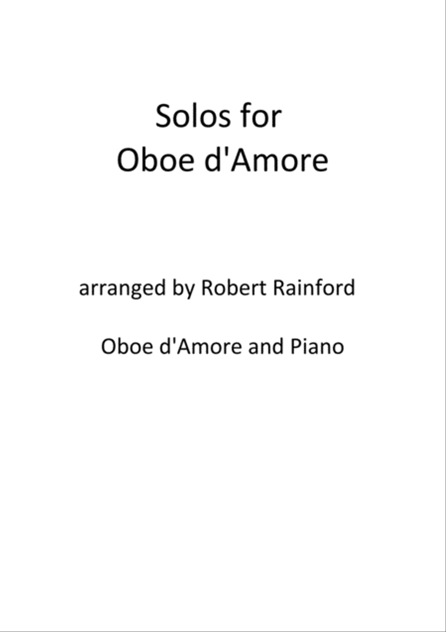 Solos for Oboe d'Amore Oboe scores gallery preview page 1