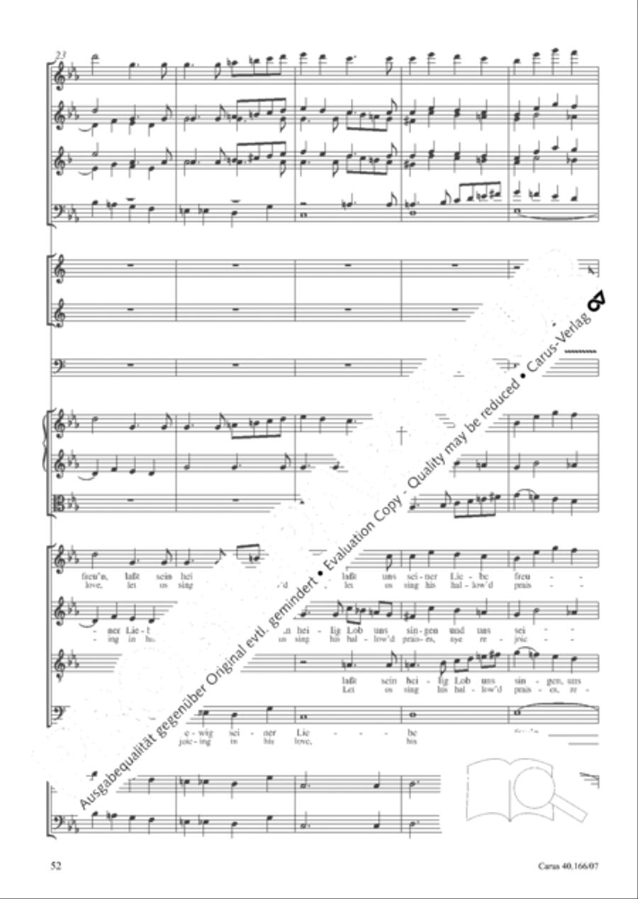 Hymn; Three sacred songs; fugue (Hymne; Drei geistliche Lieder und Fuge) Orchestra scores gallery preview page 53