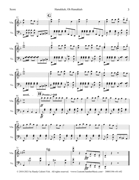 Hanukkah, Oh Hanukkah (violin/cello duet) image number null