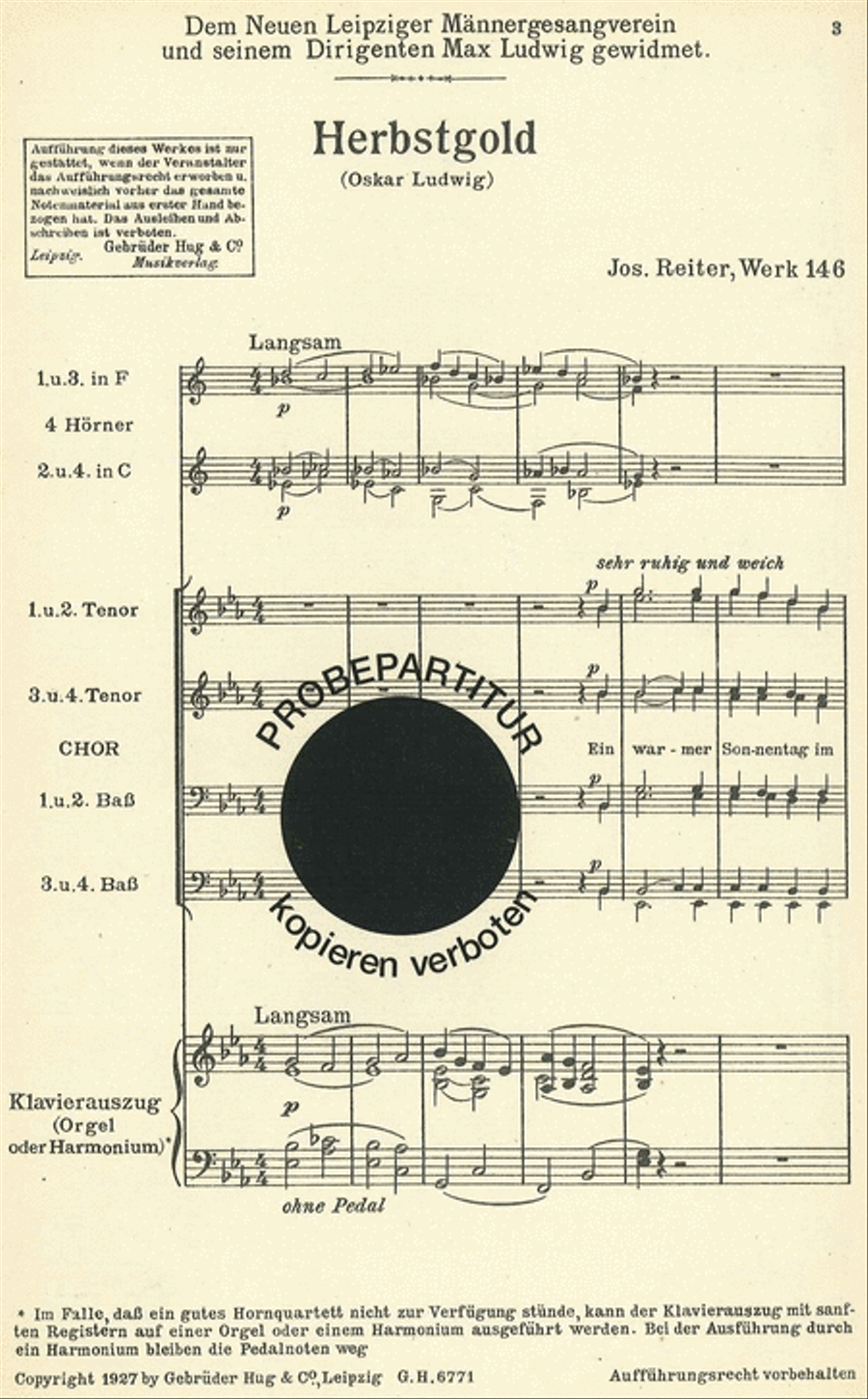Herbstgold Piano scores gallery preview page 1