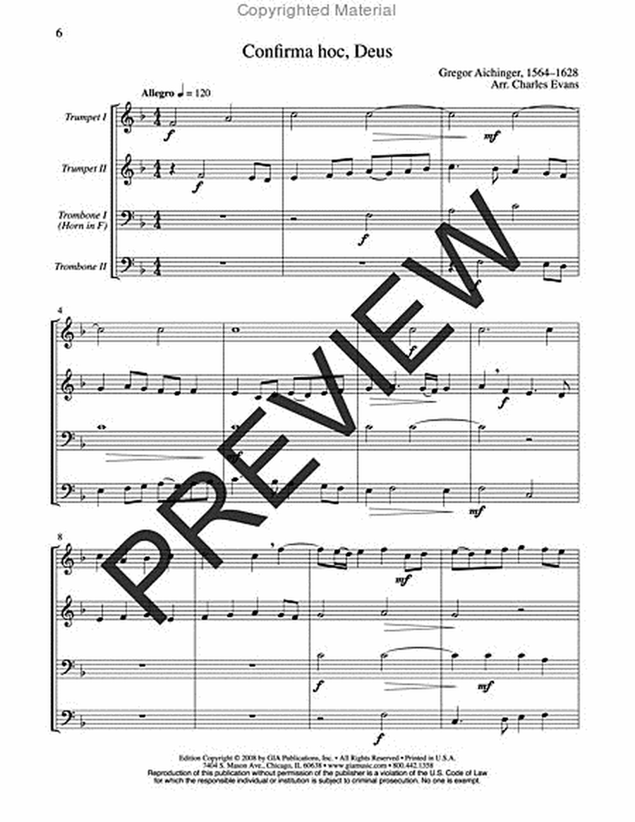 Two Renaissance Motets for Brass Quartet - Volume 2 image number null