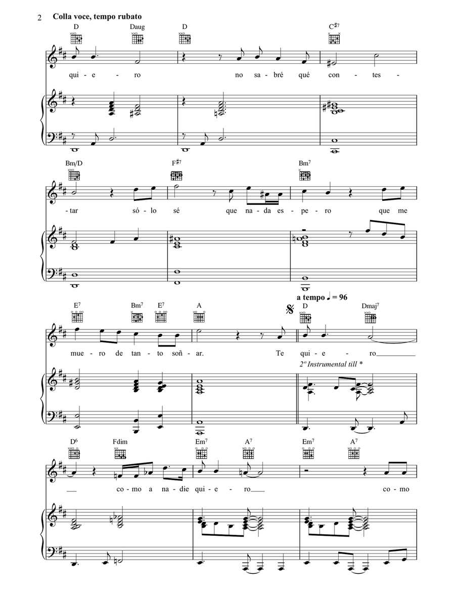 Te Quiero Acoustic Guitar scores gallery preview page 2