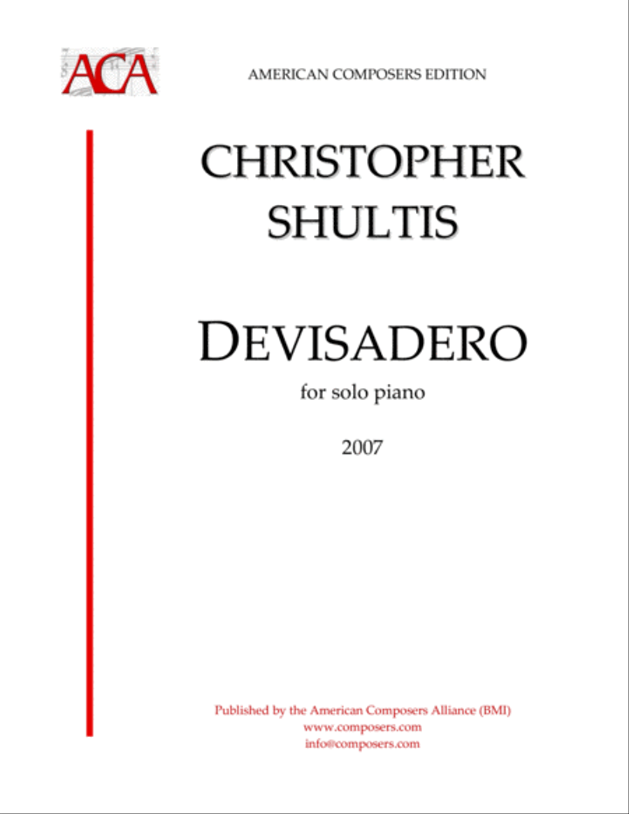 [Shultis] Devisadero Piano Solo scores gallery preview page 1