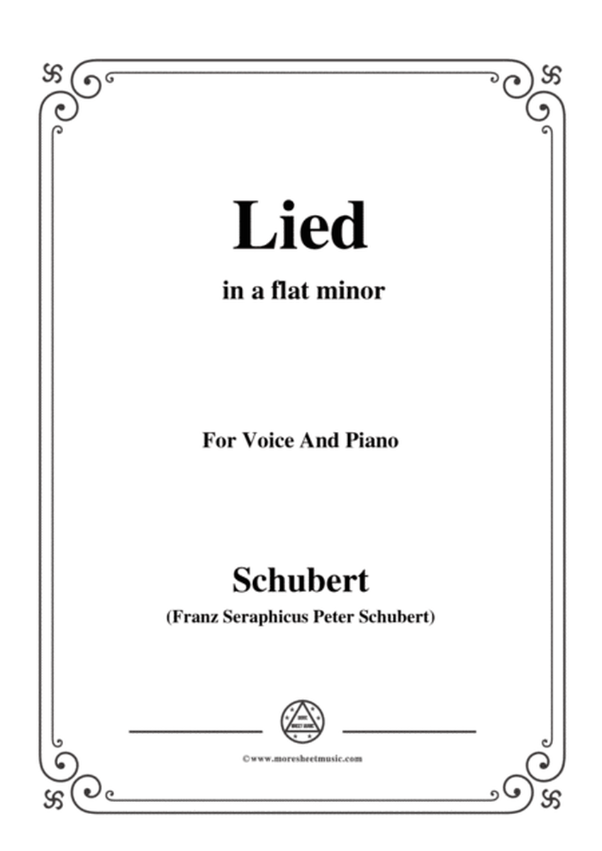 Schubert-Lied(Mutter geht durch ihre Kammern),D.373,in a flat minor,for Voice&Piano image number null