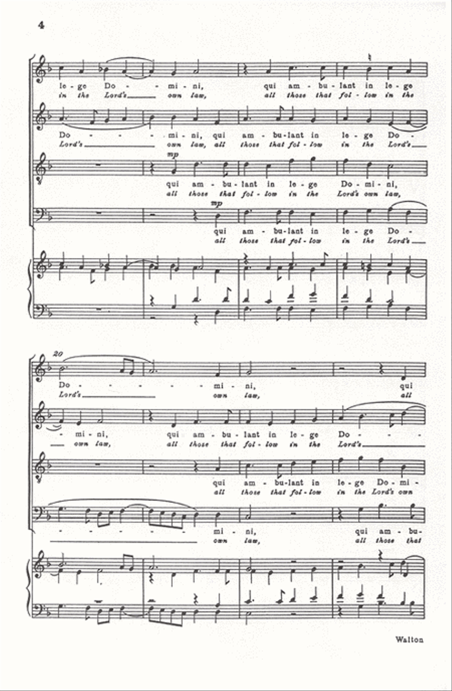 Beati Immaculati (Blessed are the undefiled) 4-Part scores gallery preview page 4
