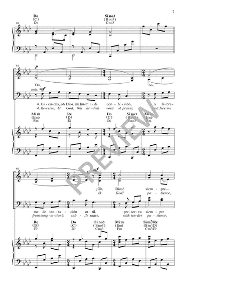 Si fui motivo de dolor/ If I Have Been the Source of Pain 4-Part scores gallery preview page 7