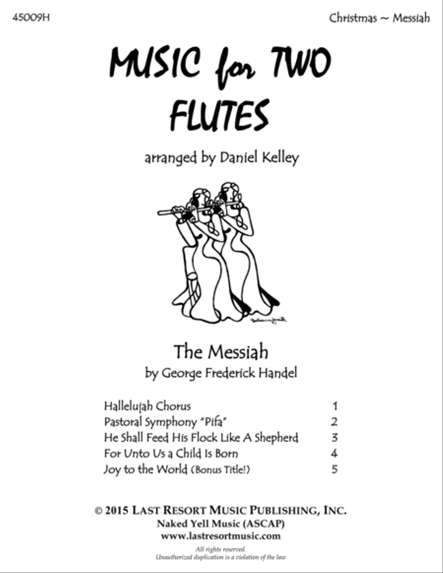 Handel's Messiah for Flute Duet - Music for Two Flutes Flute Duet scores gallery preview page 1